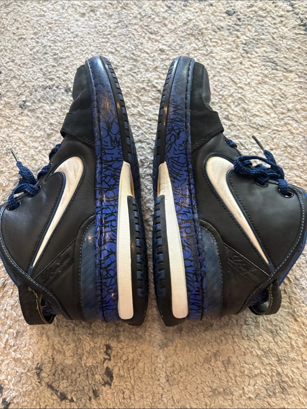 Nike Zoom LeBron 6 VI Graffiti Black Varsity Royal Blue 346526-011 Youth 5.5